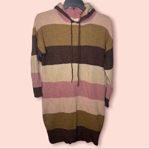 Boutique brand full circle threads ombre gradient striped knit sweater 1X